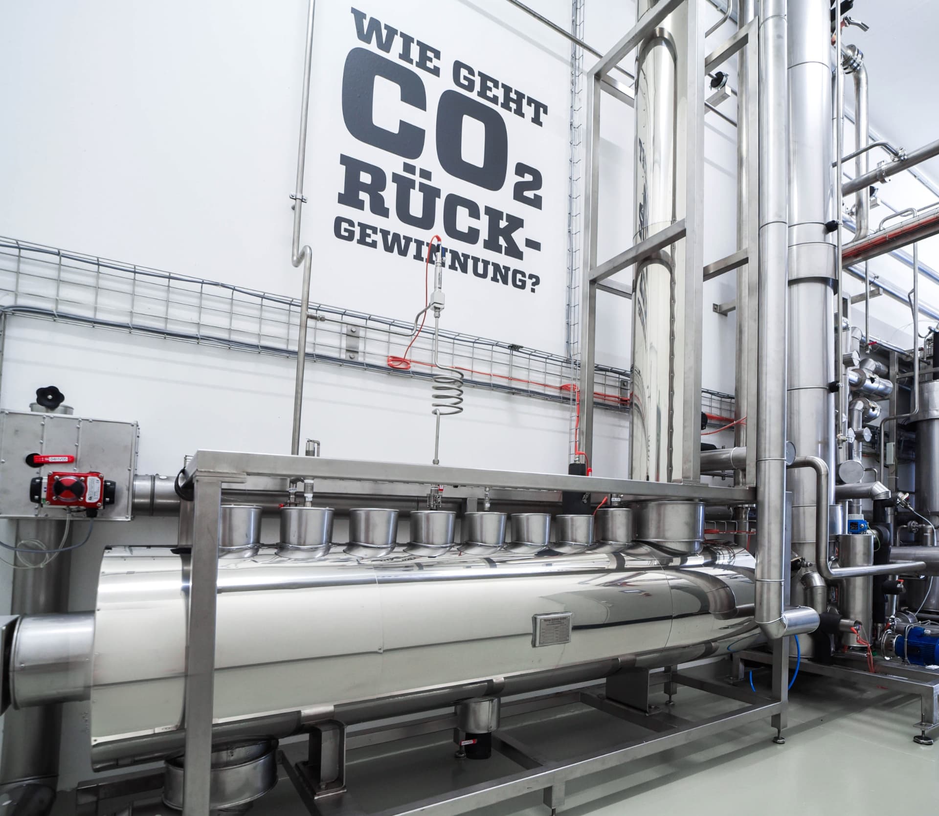 CO₂-Rückgewinnungsanlage in einer Brauerei